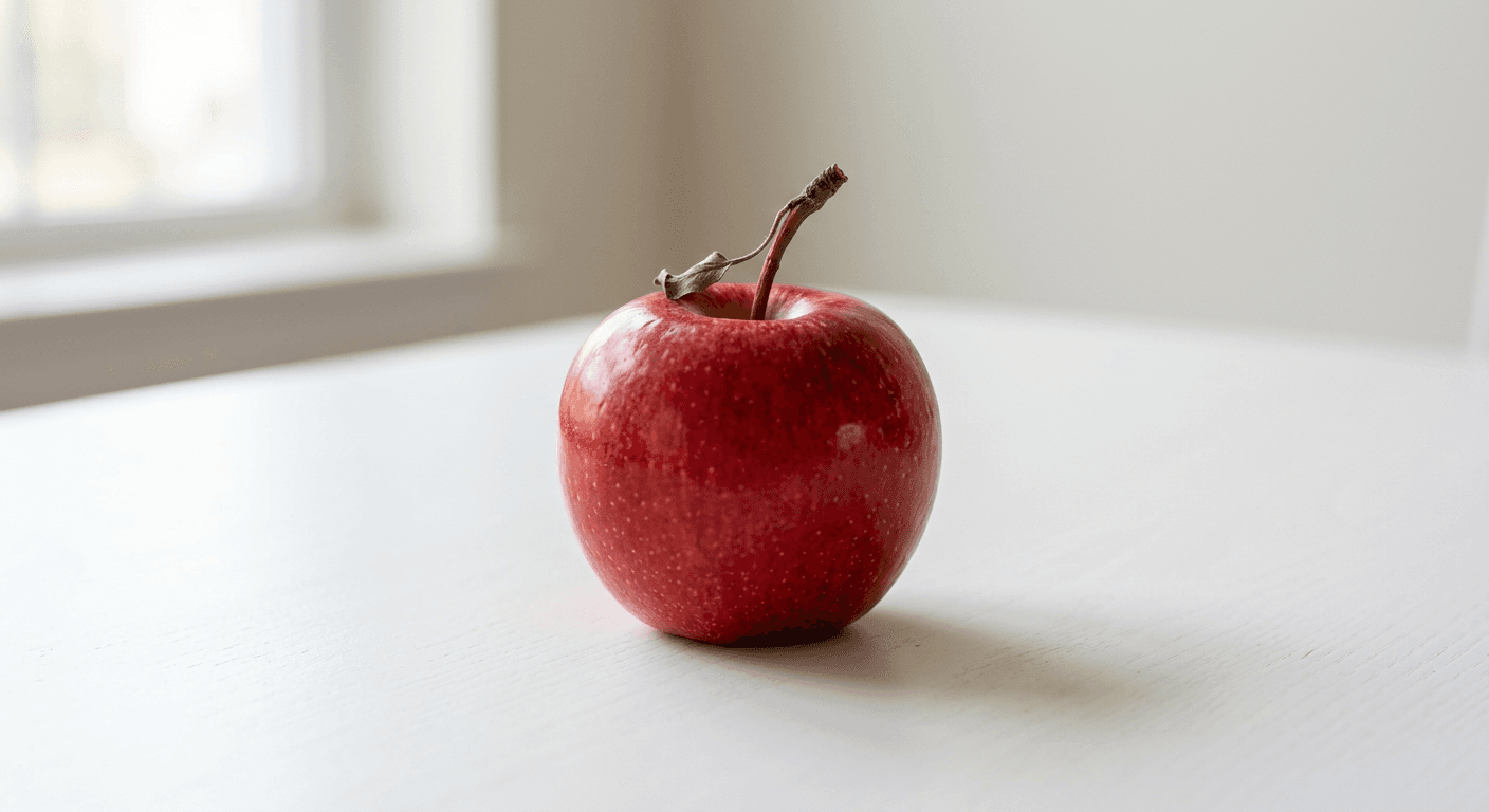 Red apple generated via the Gemini native protocol