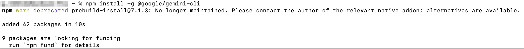 Gemini CLI installieren