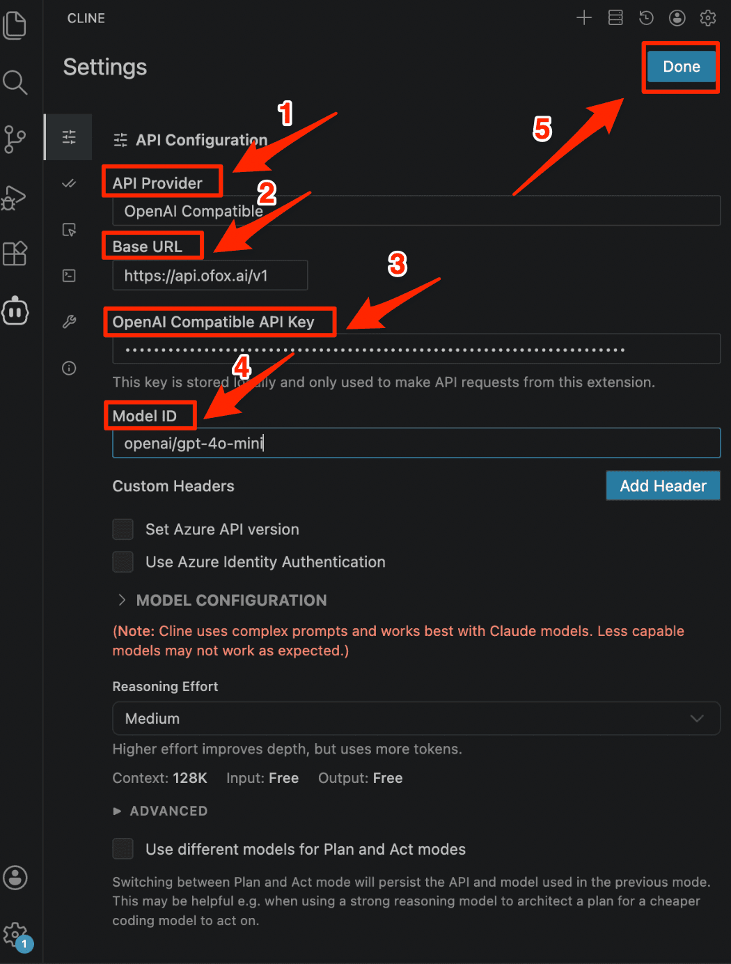 Completar configuración