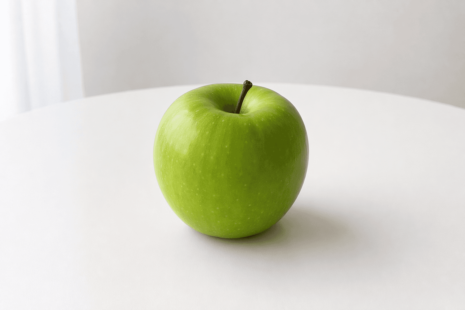 Bearbeiteter grüner Apfel