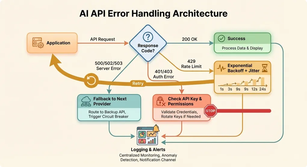 AI API Error Handling: Fix 429, 401, 500 Errors & Build Resilient Apps (2026)