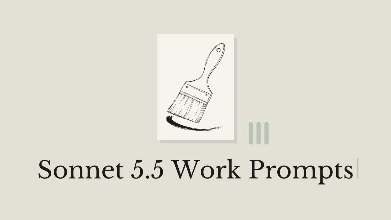 붓 선화와 Sonnet 5.5 Work Prompts 제목.