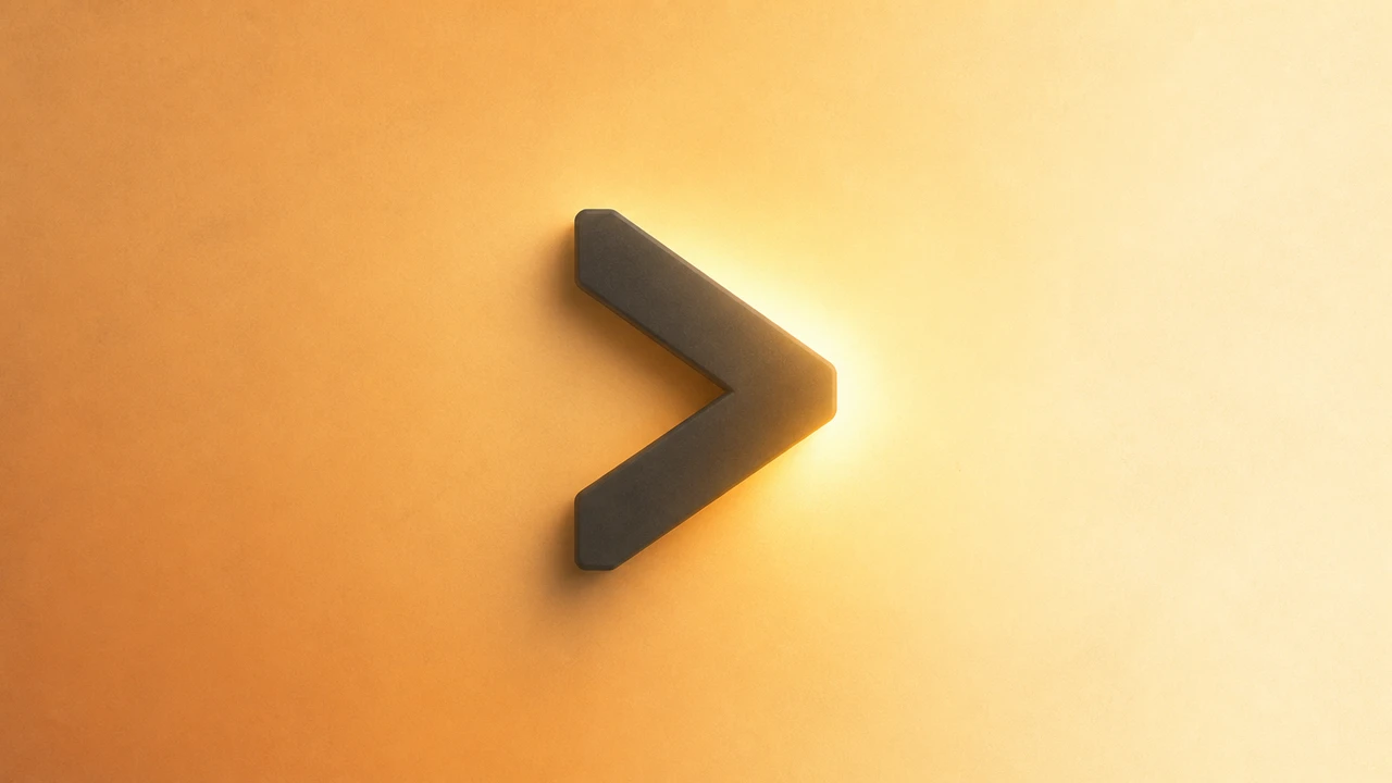 Minimalist terminal prompt symbol over a soft amber gradient, abstract representation of Codex CLI's terminal-native install flow