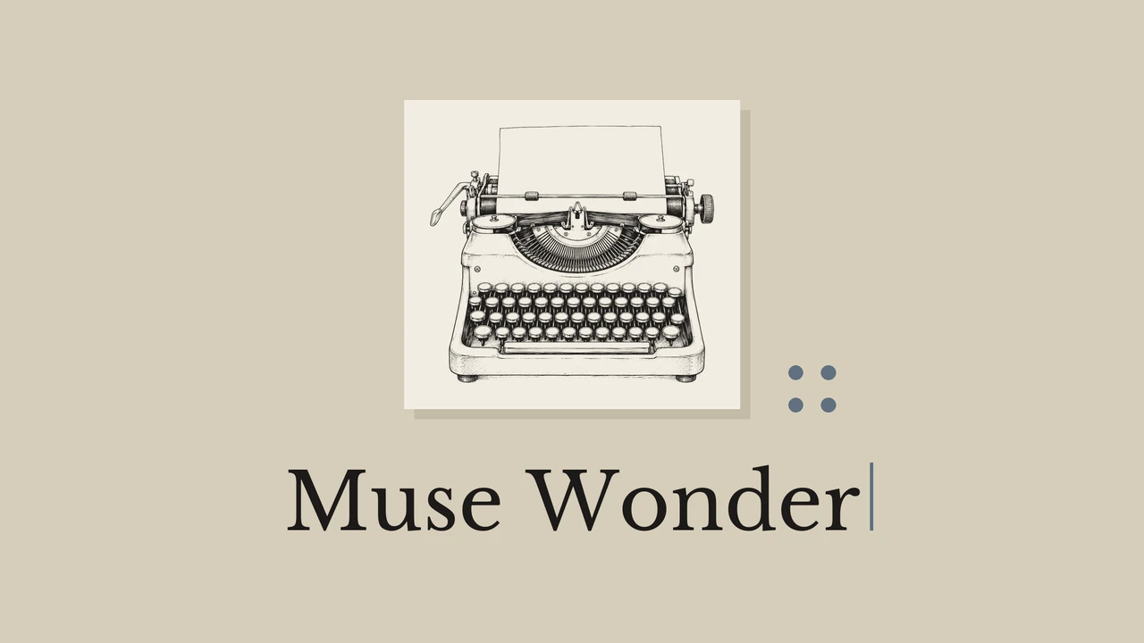 An ink typewriter on a cream card, representing the Muse Code and API access choices.