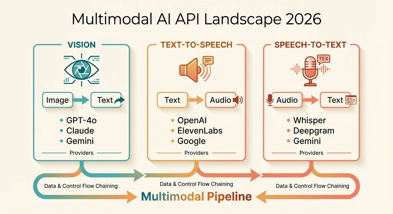 Multimodal AI APIs 2026: Vision, TTS & Transcription Guide