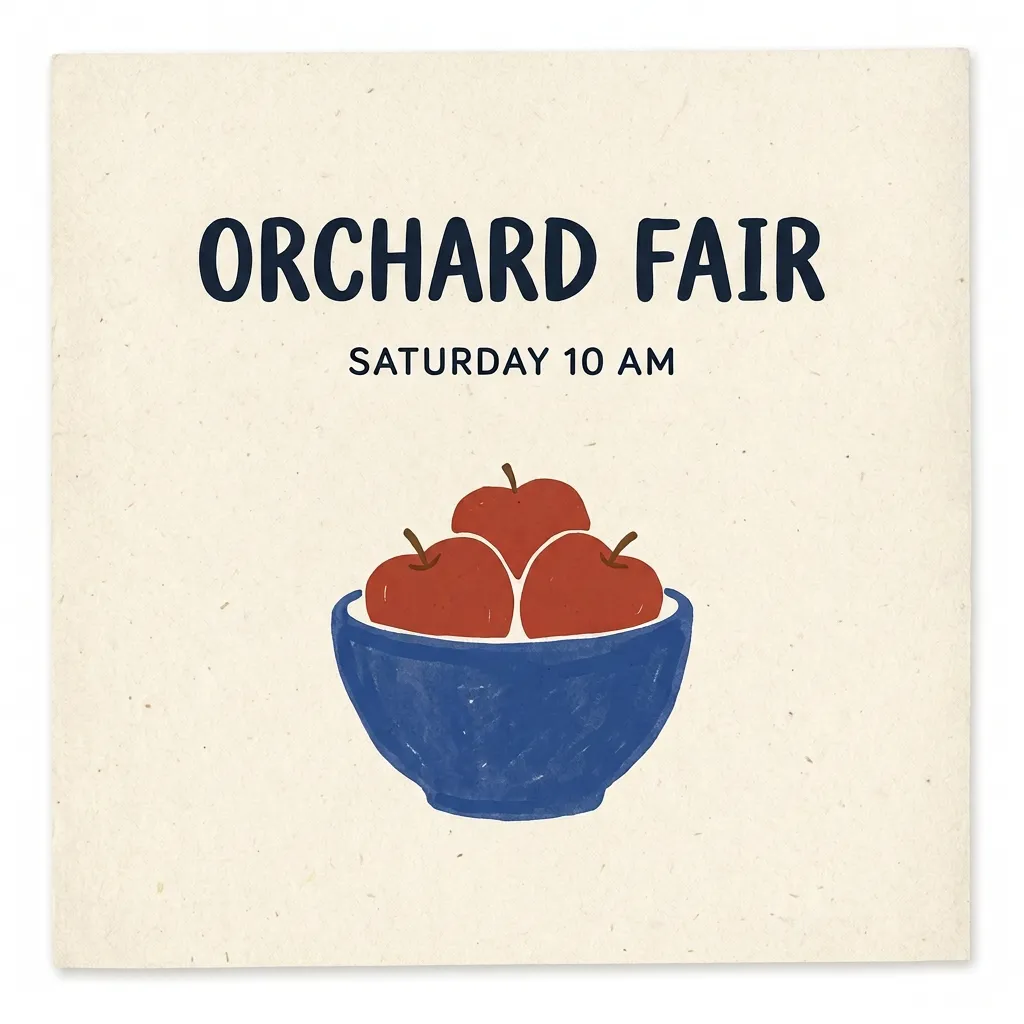 API-edited poster with the headline changed to ORCHARD FAIR