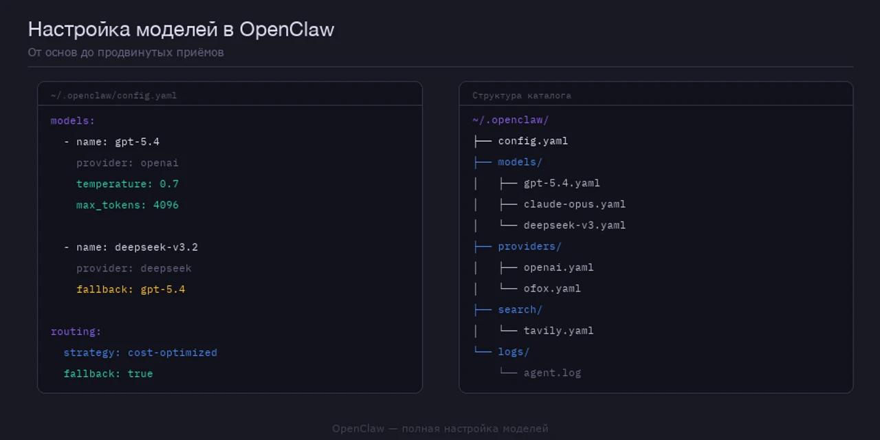 Настройка моделей в OpenClaw: полное руководство (2026)