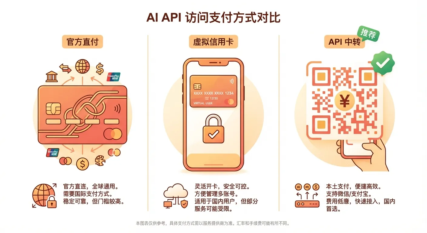 三种付费方案对比示意图