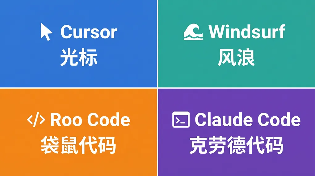 Vibe Coding 工具横评：Cursor vs Windsurf vs Roo Code vs Claude Code（2026）