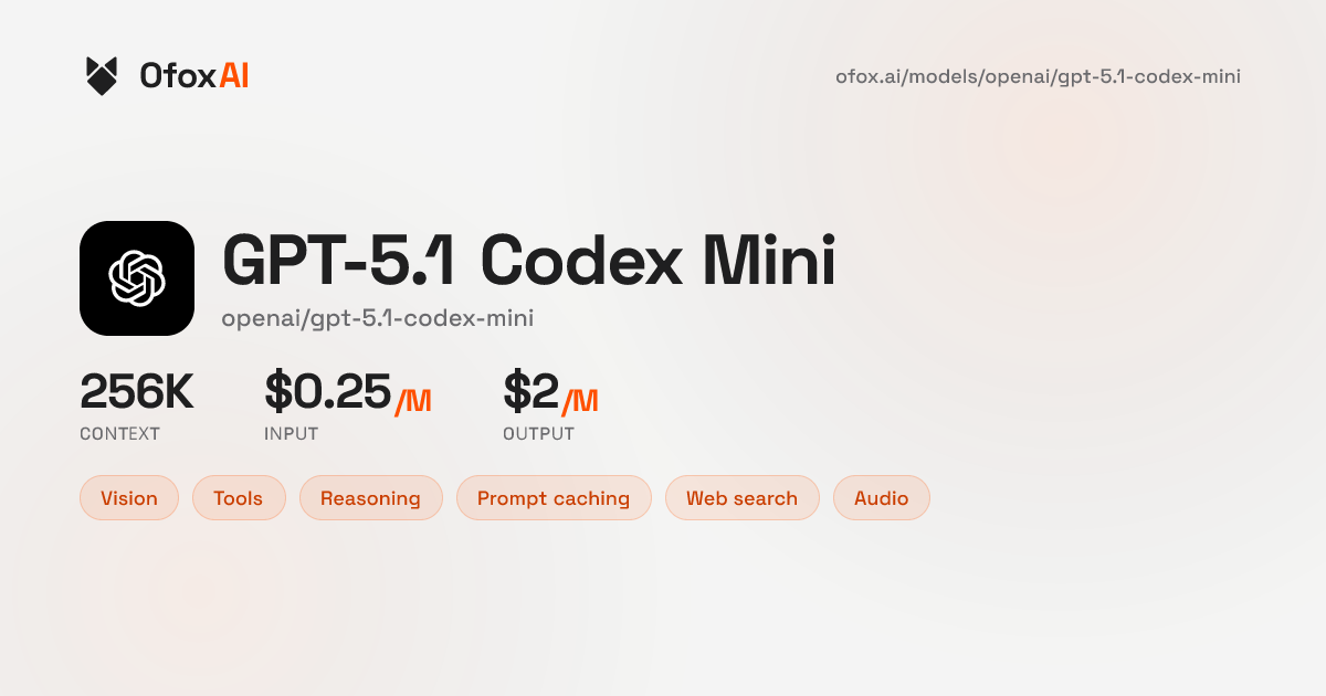 GPT-5.1 Codex Mini API Integration - Quick Start in 3 Minutes | Ofox.ai ...