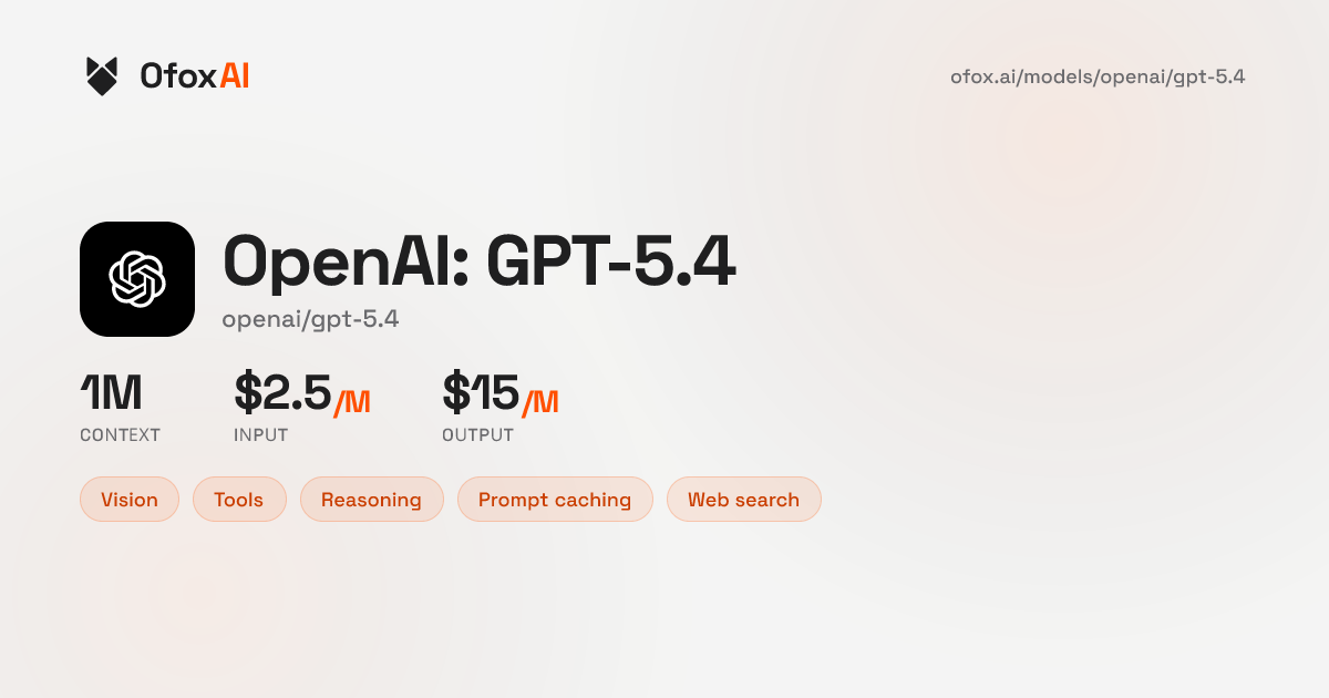 OpenAI: GPT-5.4 API Integration - Quick Start in 3 Minutes | Ofox.ai ...
