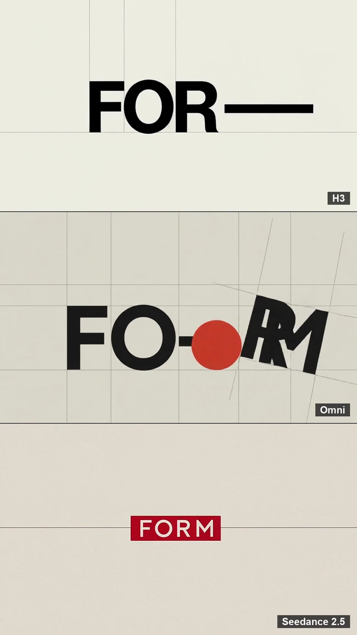 Bauhaus Letterforms Recompose on Beat