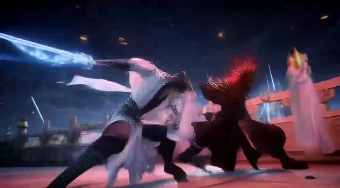 Sword Formations Above a Moonlit Immortal City