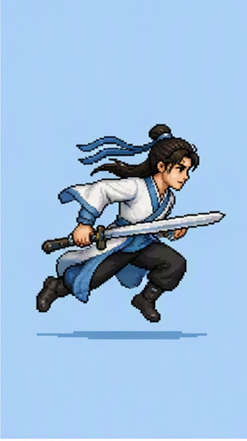 Pixel wuxia vertical short · キーフレーム · image5