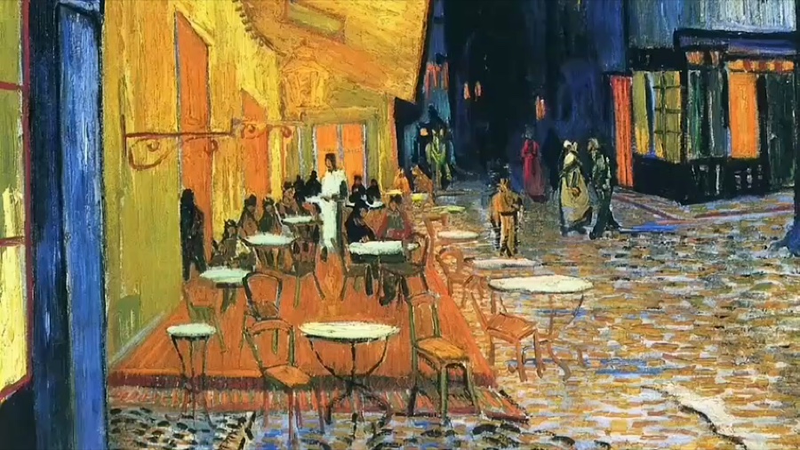Extend a clip through a window into a gallery · 参照動画 · video3 inside painting